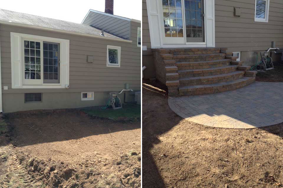 Patio with Staircase - Before & After